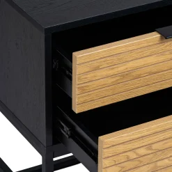 Bord|Sovrum|Reforma Sängbord 'Punt' - Ek/Svart