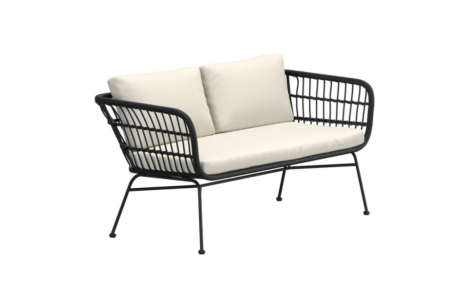 Utesoffor|Uteplats|Garden Prestige Soffa 'Isola' - Svart/beige