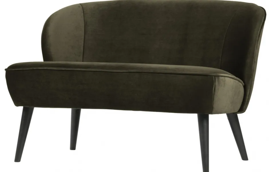 2-Sits Soffor|Vardagsrum|WOOOD Soffa 'Sara' - Grön/Sammet
