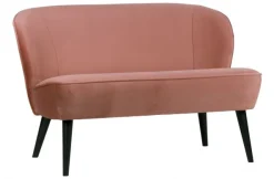 2-Sits Soffor|Vardagsrum|WOOOD Soffa 'Sara' - Rosa/Sammet