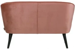 2-Sits Soffor|Vardagsrum|WOOOD Soffa 'Sara' - Rosa/Sammet