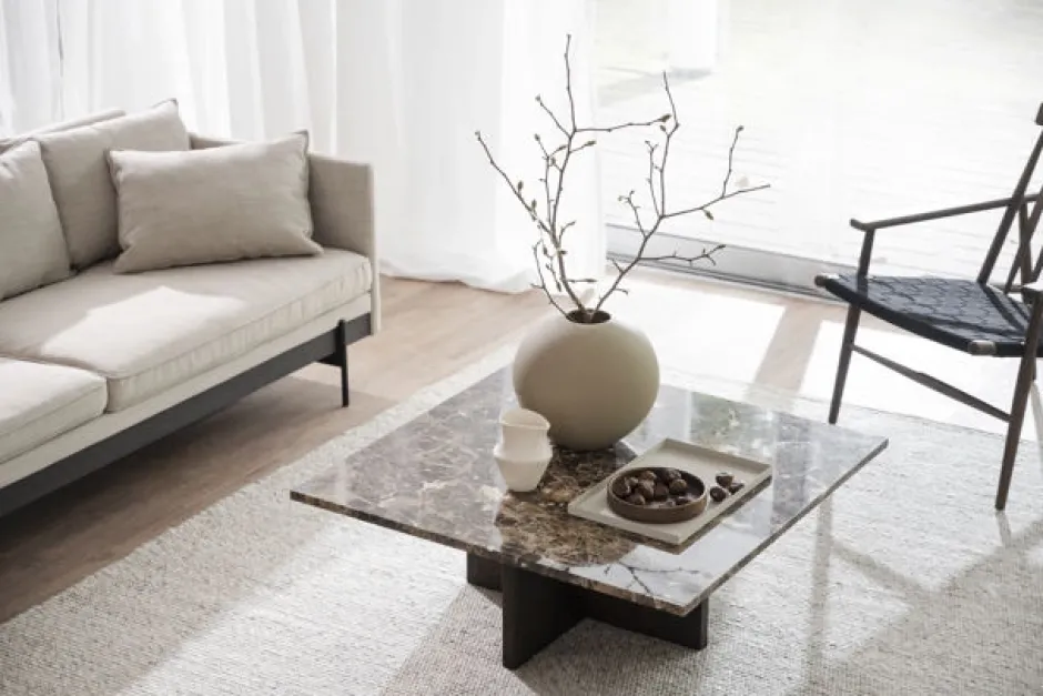 Soffbord|Vardagsrum|Rowico Home Soffbord 'Brooksville' 90x90cm - Brun