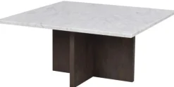 Soffbord|Vardagsrum|Rowico Home Soffbord 'Brooksville' 90x90cm - Vit/Brun