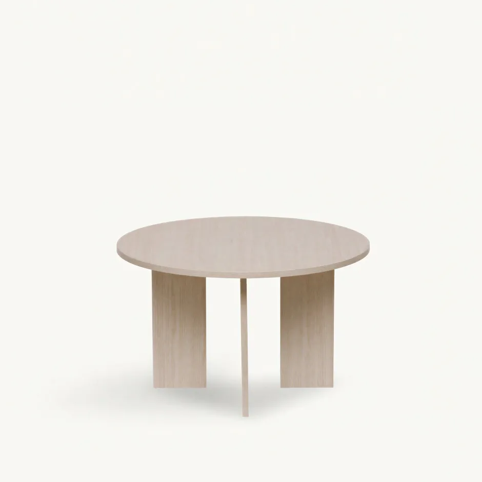Bord|Soffbord|Reforma Soffbord 'Créme' Runt 75cm - Vitpigmenterad