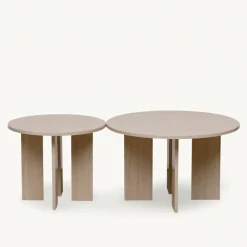 Bord|Soffbord|Reforma Soffbord 'Créme' Runt 55 cm - Vitpigmenterad