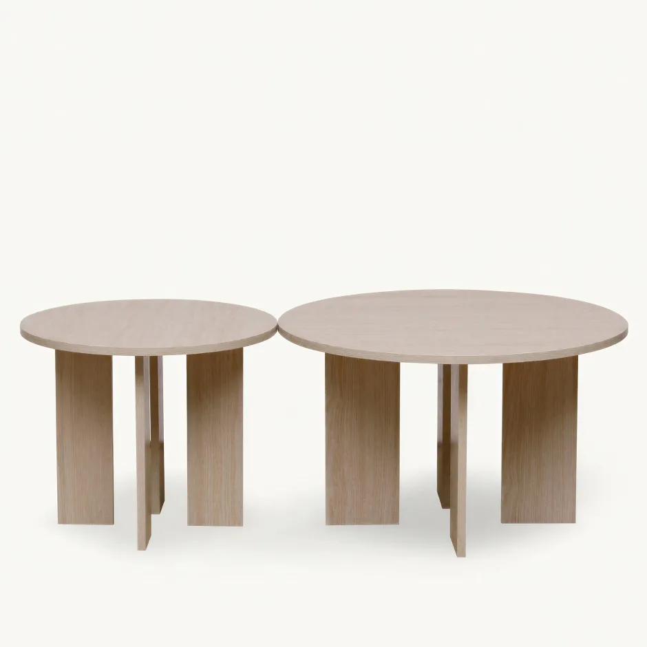 Bord|Soffbord|Reforma Soffbord 'Créme' Runt 55 cm - Vitpigmenterad