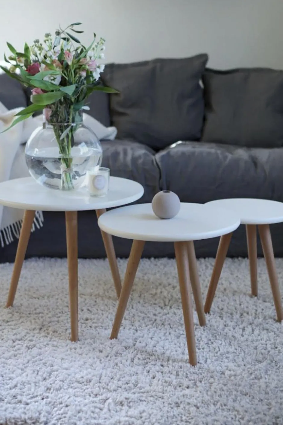 Bord|Soffbord|Reforma Soffbord 'Dalby' 3 delar - Vit