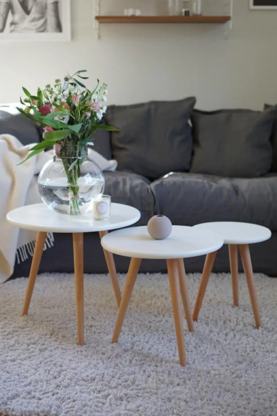Bord|Soffbord|Reforma Soffbord 'Dalby' 3 delar - Vit