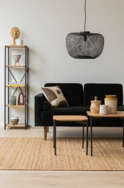 Bord|Soffbord|Reforma Soffbord 'Frida' 50x50cm - Natur/Svart