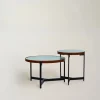 Bord|Soffbord|Reforma Soffbord 'Marble' 2 delar - Svart/Vit