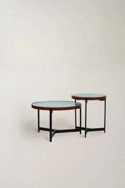Bord|Soffbord|Reforma Soffbord 'Marble' 2 delar - Svart/Vit
