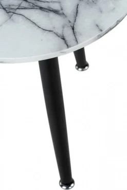 Bord|Soffbord|Reforma Soffbord 'Marbleous' - Vit/Svart