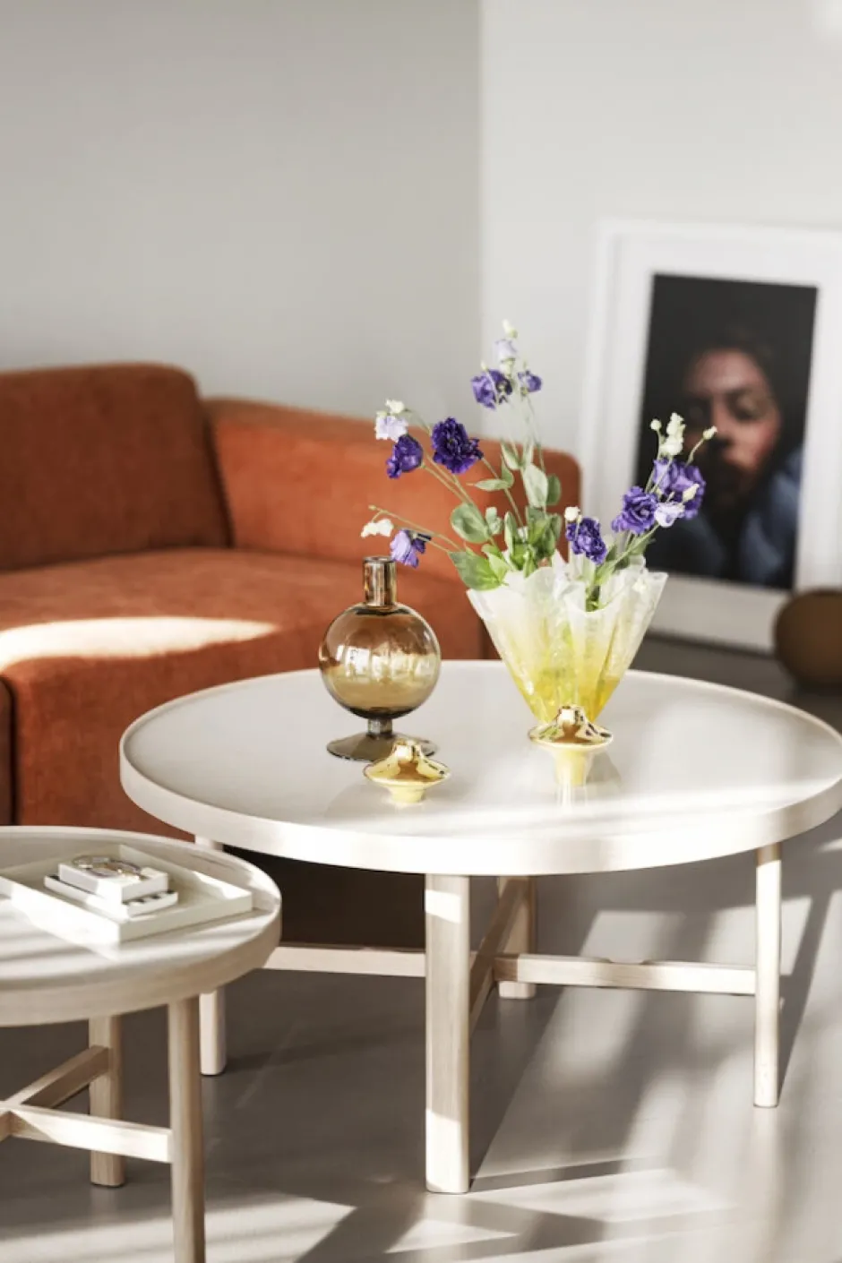 Soffbord|Vardagsrum|Rowico Home Soffbord 'Marsden' Runt 90cm - Ljus ek