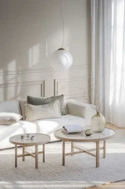Soffbord|Vardagsrum|Rowico Home Soffbord 'Marsden' Runt 60cm - Ljus ek