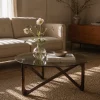 Soffbord|Vardagsrum|Reforma Soffbord 'Modica' Ø80 - Valnöt/Glas