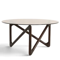 Soffbord|Vardagsrum|Reforma Soffbord 'Modica' Ø80 - Valnöt/Glas