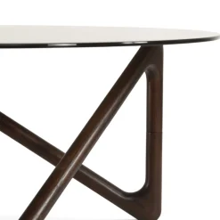 Soffbord|Vardagsrum|Reforma Soffbord 'Modica' Ø80 - Valnöt/Glas