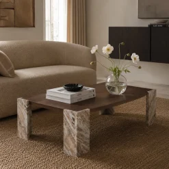 Soffbord|Vardagsrum|Reforma Soffbord 'Monte' 115x75cm - Valnöt/Sten