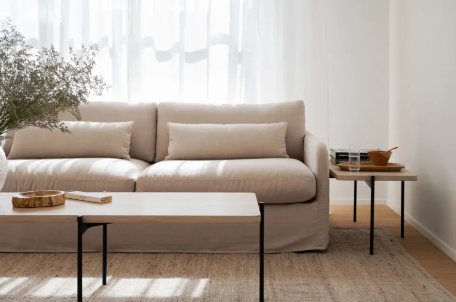 Soffbord|Vardagsrum|Rowico Home Soffbord 'Shelton' 145x60cm - Vitpigmenterad ek
