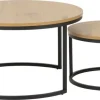 Soffbord|Vardagsrum|Reforma Soffbord 'Spiro' 80cm - Natur/Svart
