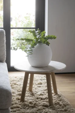 Soffbord|Vardagsrum|Rowico Home Soffbord 'Taransay' Runt 60cm - Beige/Vitpigmenterad