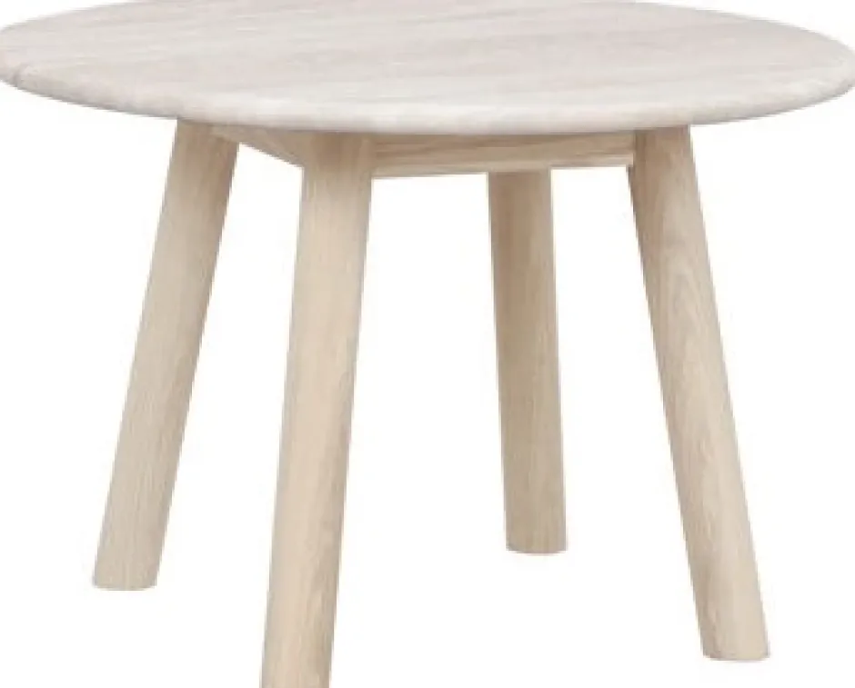 Soffbord|Vardagsrum|Rowico Home Soffbord 'Taransay' Runt 60cm - Beige/Vitpigmenterad