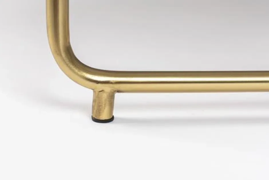Soffbord|Vardagsrum|Reforma Soffbord 'Timpa' Runt 70cm - Grön marmor/Guld