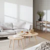 Soffbord|Vardagsrum|Rowico Home Soffbord 'Tompkins' runt Ø90 - Vitpigmenterad ek