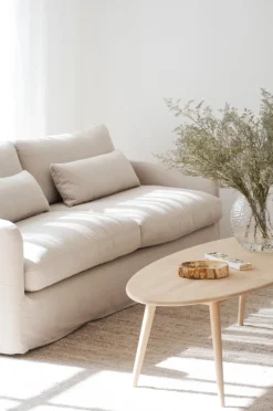 Soffbord|Vardagsrum|Rowico Home Soffbord 'Tompkins' 150x60cm - Vitpigmenterad ek