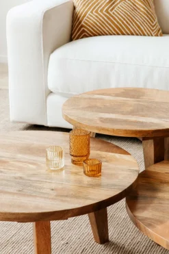 Bord|Soffbord Vintage|Vintage Soffbord Runt 65cm - Natur