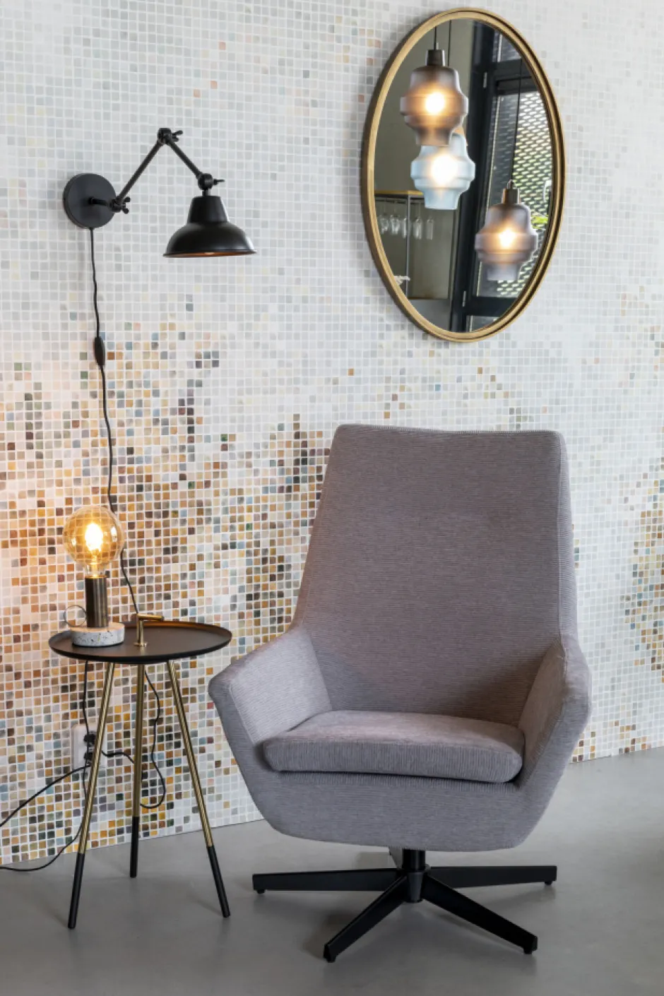 Speglar|Hall|Zuiver Spegel 'Matz' - Oval Antik
