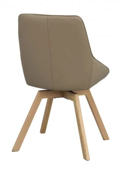 Stolar|Kök|Rowico Home Stol 'Alison' Läder - Beige/ek