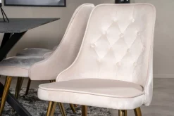 Stolar|Kök|Reforma Stol 'Elverum Deluxe' - Beige/Mässing