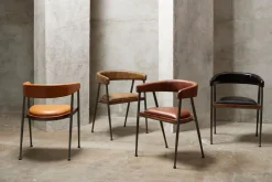 Sittmöbler|Stolar|Fuhr Home Stol 'London' - Patina Brun/Läder
