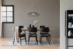 Stolar|Kök|Rowico Home Stol 'Nagano' - Ek/Mörkgrå