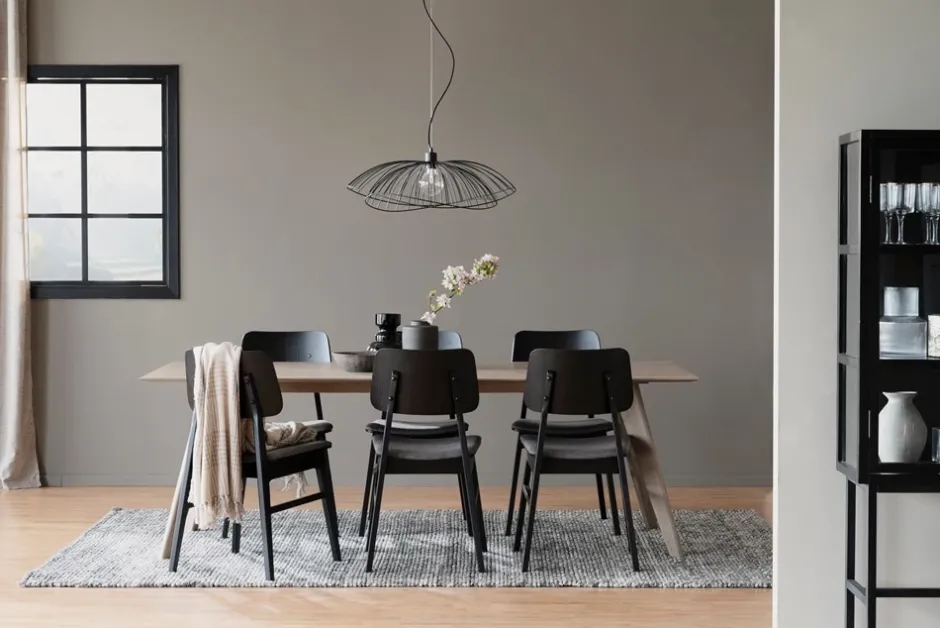 Stolar|Kök|Rowico Home Stol 'Nagano' - Ek/Mörkgrå
