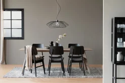 Stolar|Kök|Rowico Home Stol 'Nagano' - Ek/Mörkgrå