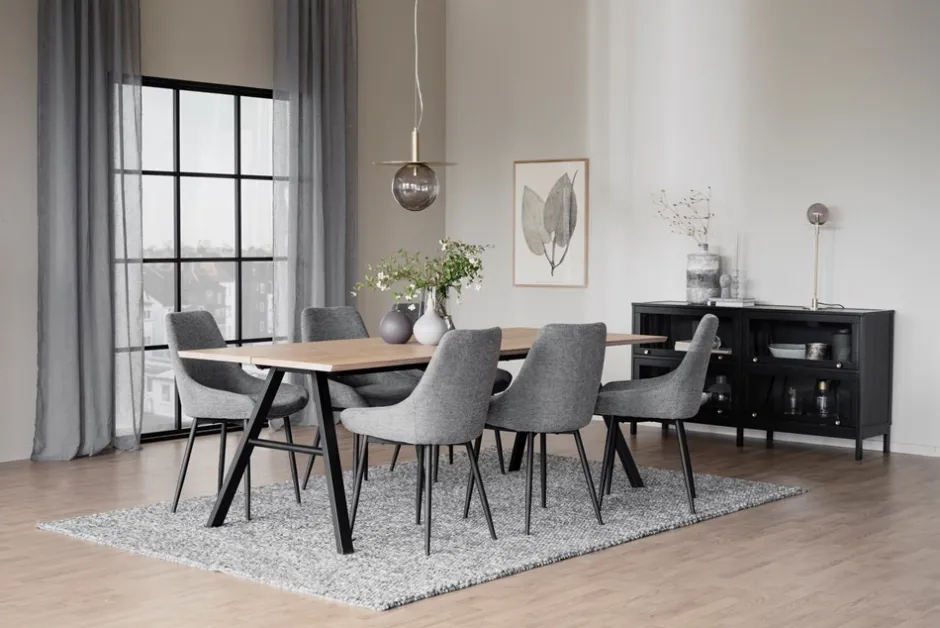 Stolar|Kök|Rowico Home Stol 'Sierra' - Grå/Svart