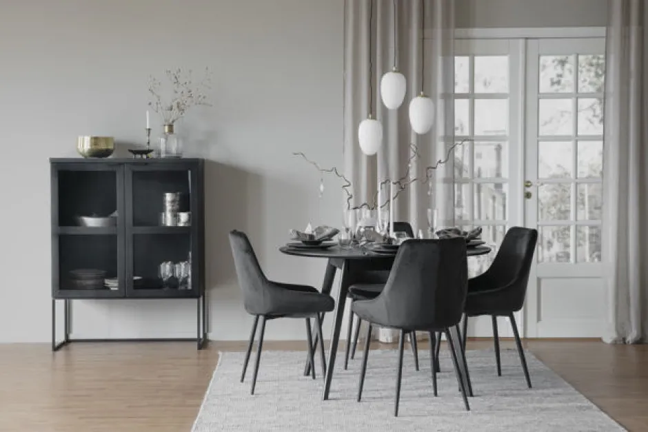 Stolar|Kök|Rowico Home Stol 'Sierra' - Svart Sammet