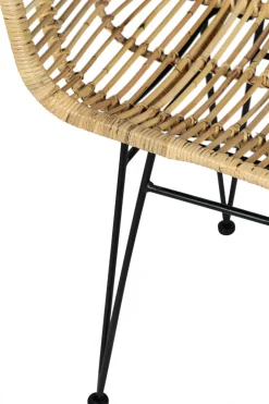 Sittmöbler|Stolar|Reforma Stol 'Striped rattan' - Natur/Svart