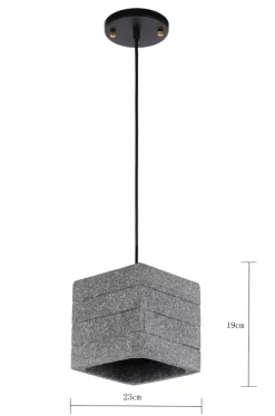 Taklampor|Lampor|Fair Glare Taklampa 'Stone Cube' - Cement