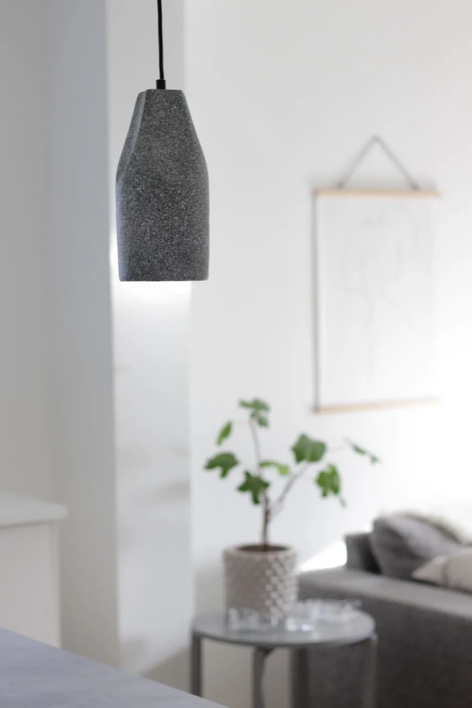 Taklampor|Lampor|Fair Glare Taklampa 'Stone Cylinder' - Cement