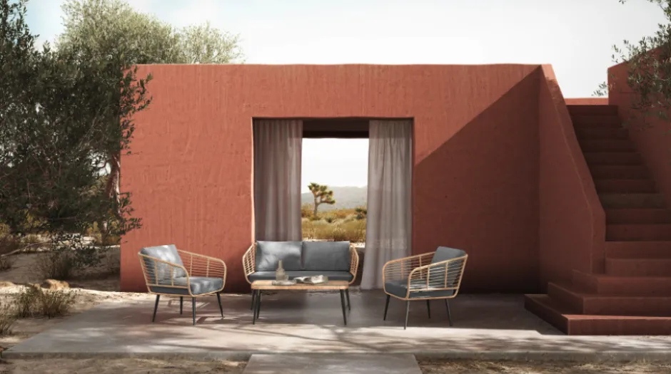 Utemöbler|Uteplats|Garden Prestige Trädgårdsfåtölj 'Sardinia' - Natur/Grå