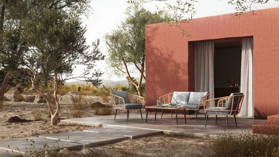 Utemöbler|Uteplats|Garden Prestige Trädgårdsfåtölj 'Sardinia' - Natur/Grå