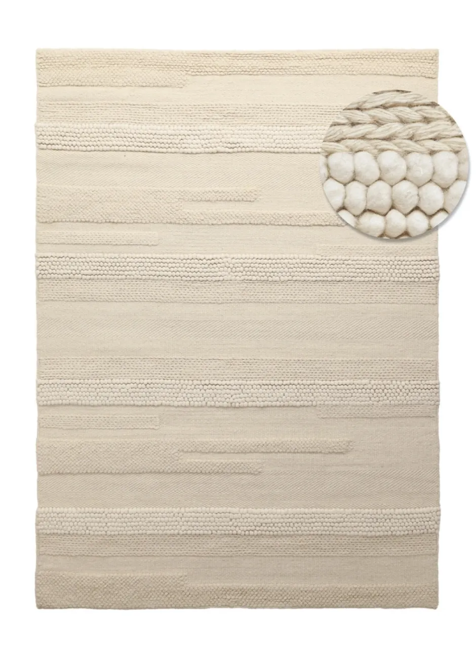 Vävda Mattor|Ullmattor|Reforma x Trendcarpet Ullmatta 'Almaty' - Vit