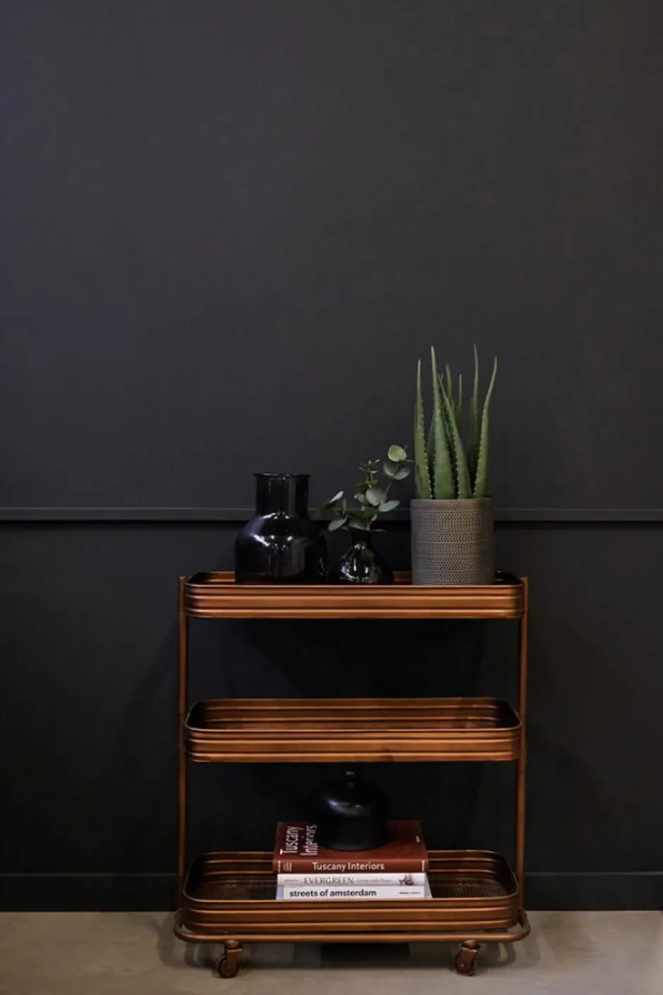 Lådor Vintage|Småförvaring|Trademark Living Vackert svart träfodral 'Ozzi' L - Trä