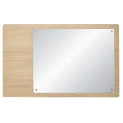 Dekoration|Speglar|Hübsch Väggspegel med magneter 'Split' 80x50cm - Ek